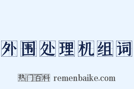 外围处理机组词是什么意思的图片